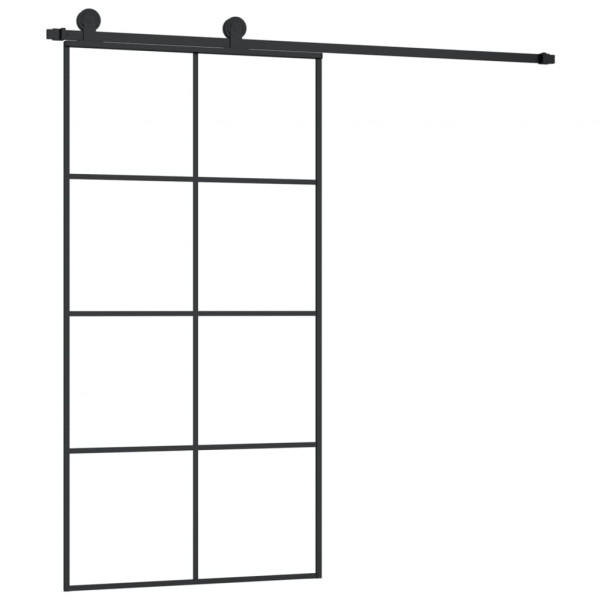 Puerta corredera set herrajes vidrio ESG aluminio 102.5x205 cm M 2