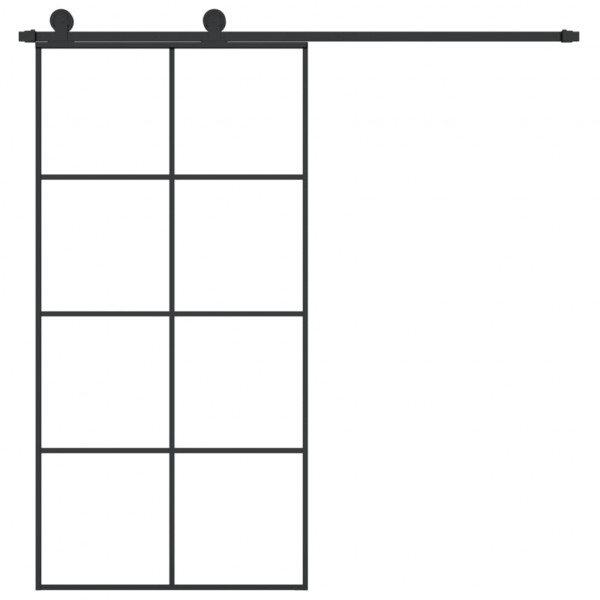 Puerta corredera set herrajes vidrio ESG aluminio 102.5x205 cm M 3