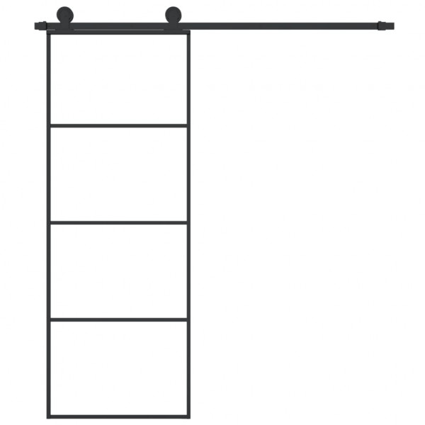 Puerta corredera con set herrajes vidrio ESG aluminio 76x205 cm M 3