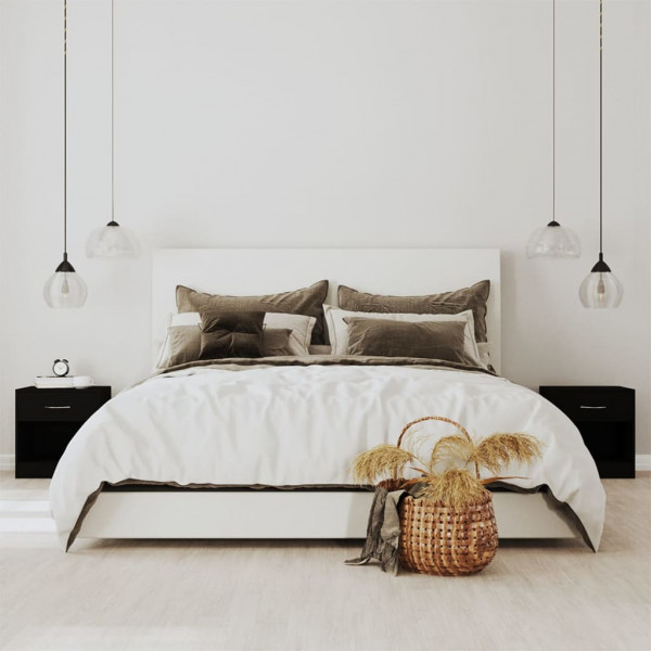 Mesitas de noche 2 unidades con cajón negro D