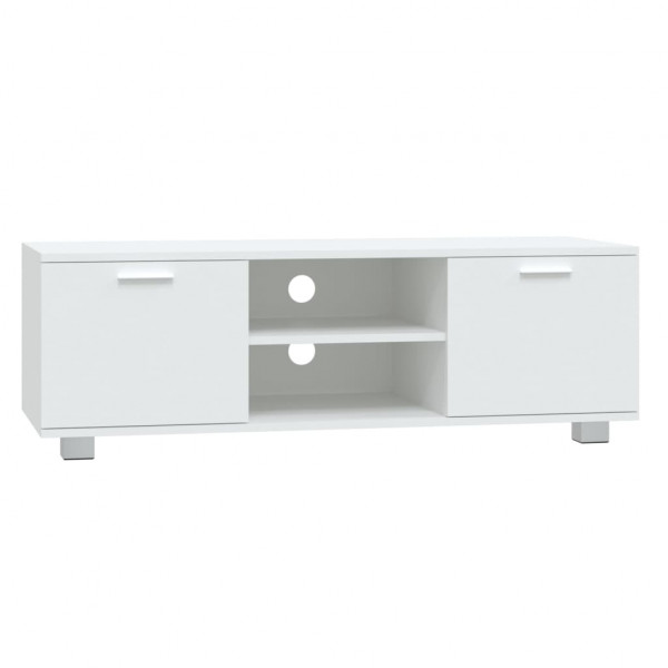 Mueble para TV madera contrachapada blanco 120x40.5x35 cm M 2