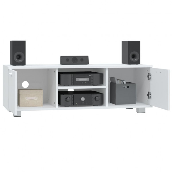 Mueble para TV madera contrachapada blanco 120x40.5x35 cm M 3