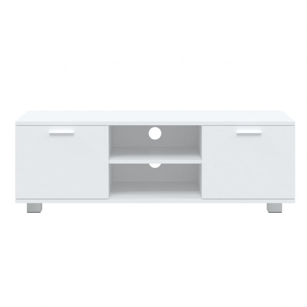 Mueble para TV madera contrachapada blanco 120x40.5x35 cm M 4