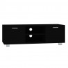 Mueble para TV madera contrachapada negro 120x40.5x35 cm 2