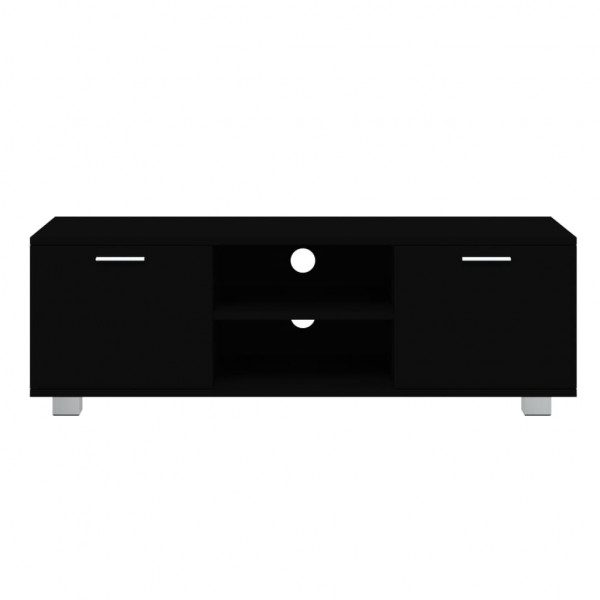 Mueble para TV madera contrachapada negro 120x40.5x35 cm M 4