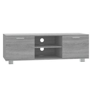 Mueble de TV madera contrachapada gris Sonoma 120x40.5x35 cm H