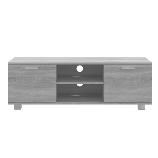 Mueble de TV madera contrachapada gris Sonoma 120x40.5x35 cm M 4