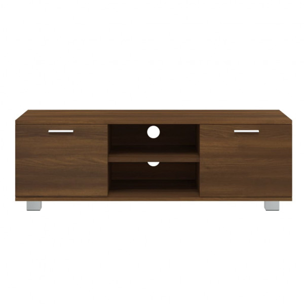 Mueble para TV madera contrachapada marrón roble 120x40.5x35 cm M 4