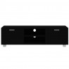 Mueble para TV madera contrachapada negro 140x40.5x35 cm 4
