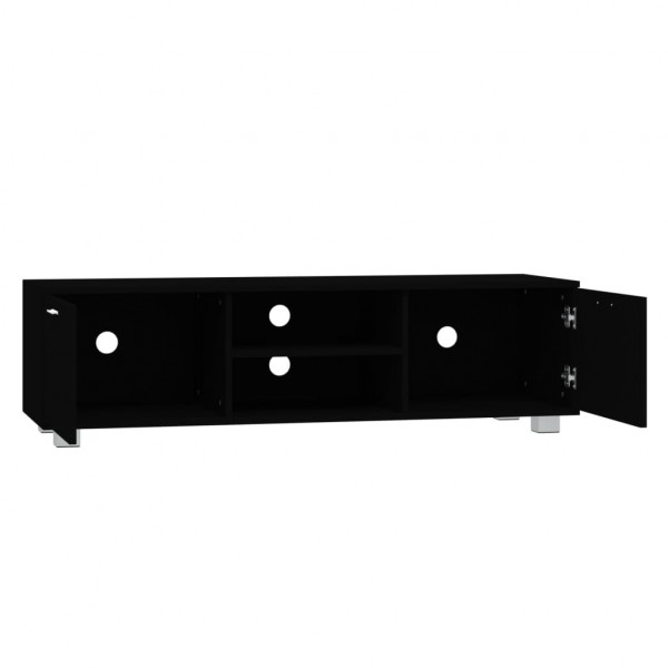 Mueble para TV madera contrachapada negro 140x40.5x35 cm M 5