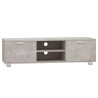 Mueble para TV madera contrachapada gris hormigón 140x40.5x35cm 2
