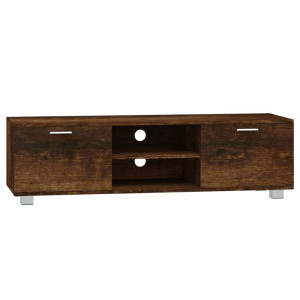 Mueble para TV madera contrachapada roble ahumado 140x40.5x35cm H