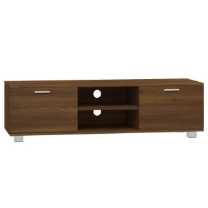 Mueble para TV madera contrachapada marrón roble 140x40.5x35 cm H