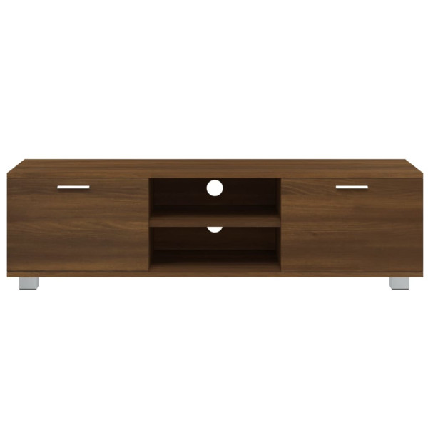 Mueble para TV madera contrachapada marrón roble 140x40.5x35 cm M 4