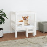 Cama para cães 55.5x53.5x60 cm madeira de pinho maciça branco 1