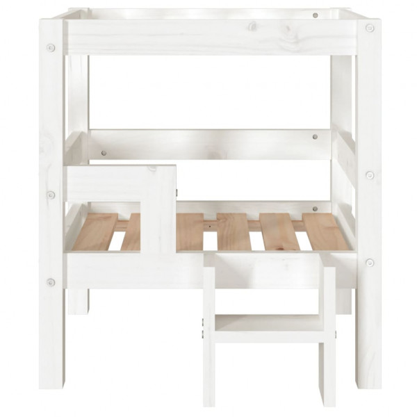 Cama para perros madera maciza de pino blanco 55.5x53.5x60 cm M 5