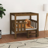 Cama para perros madera maciza pino marrón miel 75.5x63.5x70 cm 1