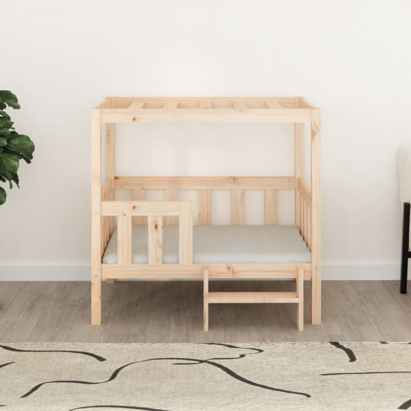 Cama para cães 95.5x73.5x90 cm madeira de pinho maciça M 3