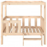 Cama para cães 95.5x73.5x90 cm madeira de pinho maciça 5