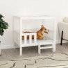 Cama para cães 95.5x73.5x90 cm madeira de pinho maciça branco 1