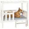Cama para perros madera maciza de pino blanco 95.5x73.5x900 cm 4