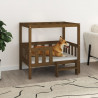 Cama para perros madera maciza pino marrón miel 95.5x73.5x90 cm 1