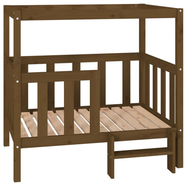 Cama para cães 105.5x83.5x100 cm pinho maciço castanho mel M 2