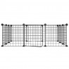 Gaiola p/ animais de 12 painéis c/porta 35x35 cm aço preto 3