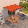 Toldo automático retráctil naranja y marrón 450x350 cm 1