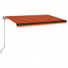Toldo automático retráctil naranja y marrón 450x350 cm 2