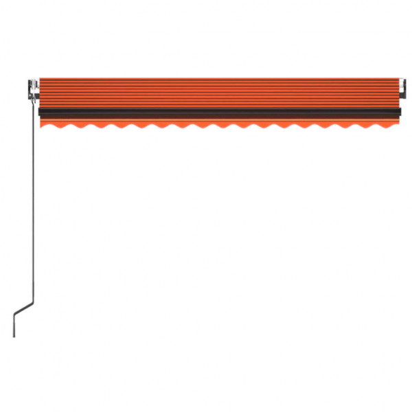 Toldo retrátil automático 450x350 cm laranja e castanho M 4