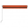 Toldo automático retráctil naranja y marrón 450x350 cm 4