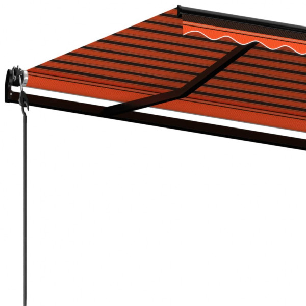 Toldo retrátil automático 450x350 cm laranja e castanho M 5