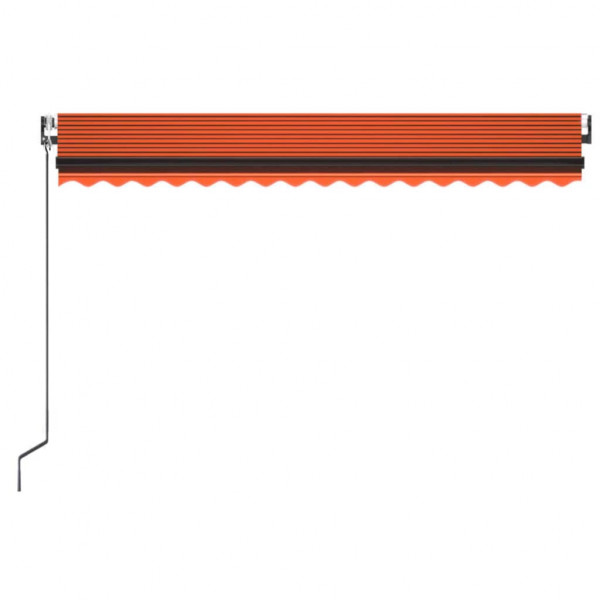 Toldo automático LED sensor de viento naranja marrón 450x350 cm M 4