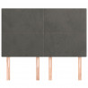 Cabeceros 4 unidades terciopelo gris oscuro 72x5x78/88 cm 3