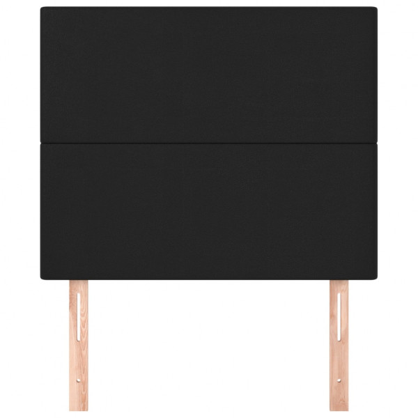 Cabeceros 2 unidades de cuero sintético negro 80x5x78/88 cm M 3