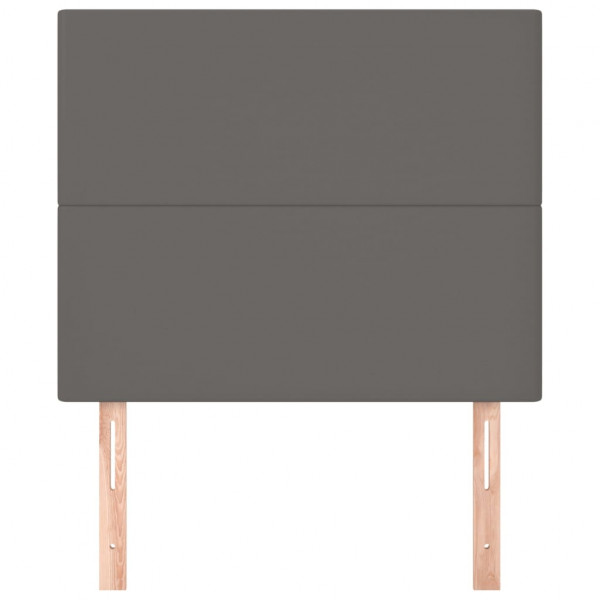Cabeceros 2 unidades de cuero sintético gris 80x5x78/88 cm M 3