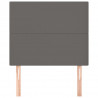 Cabeceira de cama 2 pcs couro artificial 100x5x78/88cm cinzento 3