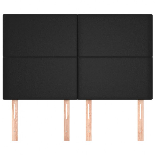 Cabeceira de cama 4 pcs couro artificial 72x5x78/88 cm preto M 3