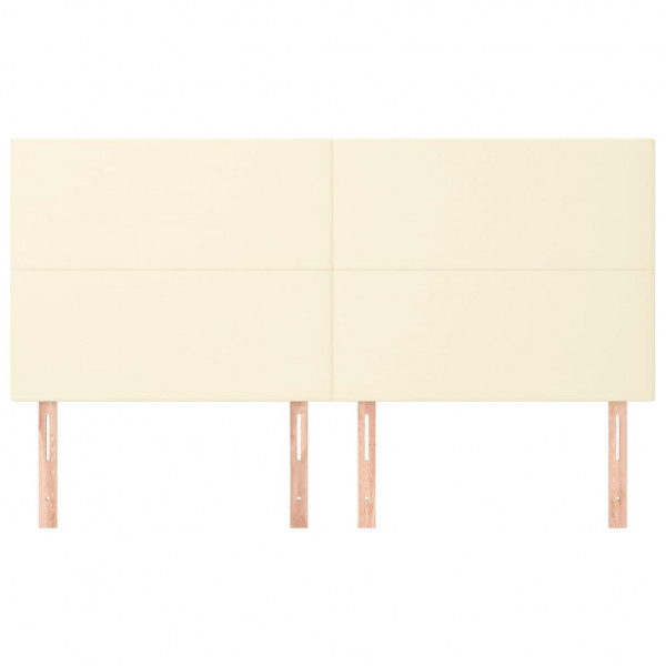 Cabeceros 4 unidades cuero sintético color crema 80x5x78/88cm M 3