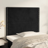 Cabeceira de cama 2 pcs veludo 80x5x78/88 cm preto 1