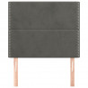 Cabeceira de cama 2 pcs veludo 100x5x78/88 cm cinzento-escuro 3