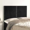 Cabeceira de cama 4 pcs veludo 72x5x78/88 cm preto 1
