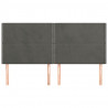 Cabeceros 4 unidades de terciopelo gris oscuro 90x5x78/88 cm 3