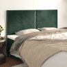 Cabeceira de cama 4 pcs veludo 100x5x78/88 cm verde-escuro 1