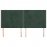 Cabeceira de cama 4 pcs veludo 100x5x78/88 cm verde-escuro 3
