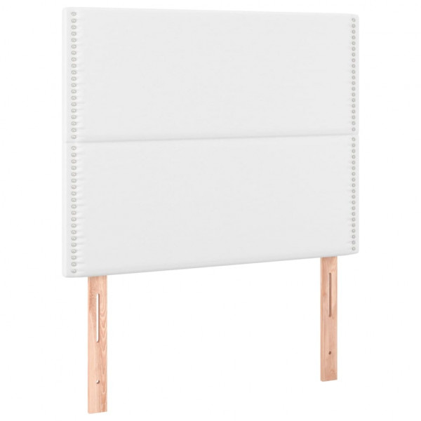 Cabeceros 2 unidades de cuero sintético blanco 90x5x78/88 cm M 2