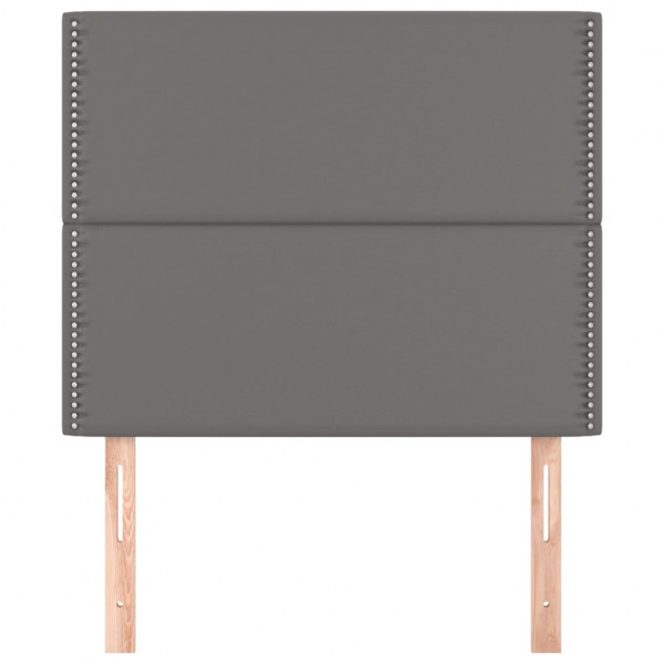 Cabeceros 2 unidades de cuero sintético gris 90x5x78/88cm M 3