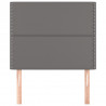 Cabeceira de cama 2 pcs couro artificial 90x5x78/88 cm cinzento 3