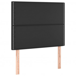 Cabeceros 2 unidades de cuero sintético negro 100x5x78/88 cm H